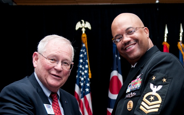 Military members pay tribute to local employer