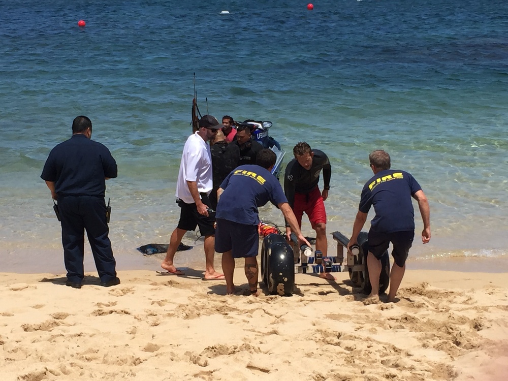 Three rescued from capsized vessel near Turtle Bay