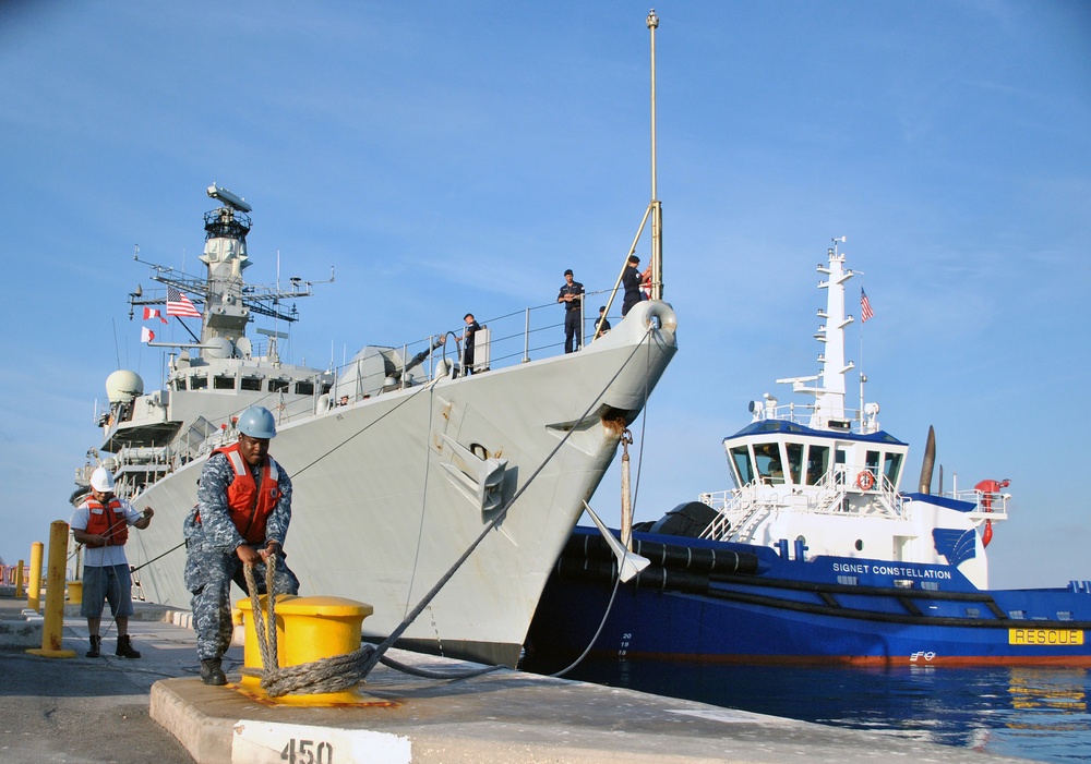 HMS Lancaster arrives at Key West