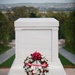 Wreath laid by commander of the Royal Canadian Navy in front of Tomb of the Unknown Soldier, Arlington National Cemetery