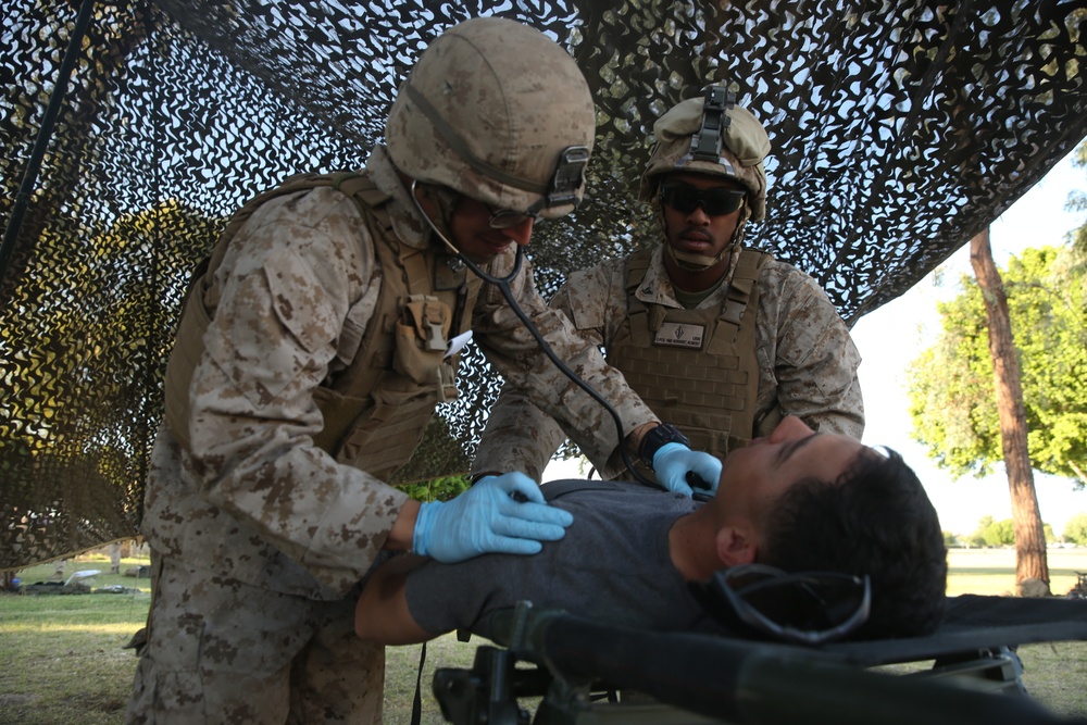 Marines, sailors prepare for humanitarian response with FHA exercise during WTI 2-15