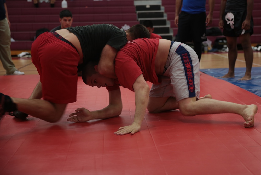 Marines, sailors participate in UFC Clinic and Fight Night