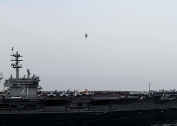 USS Theodore Roosevelt (CVN 71) sails in the U.S. 5th Fleet area of operations