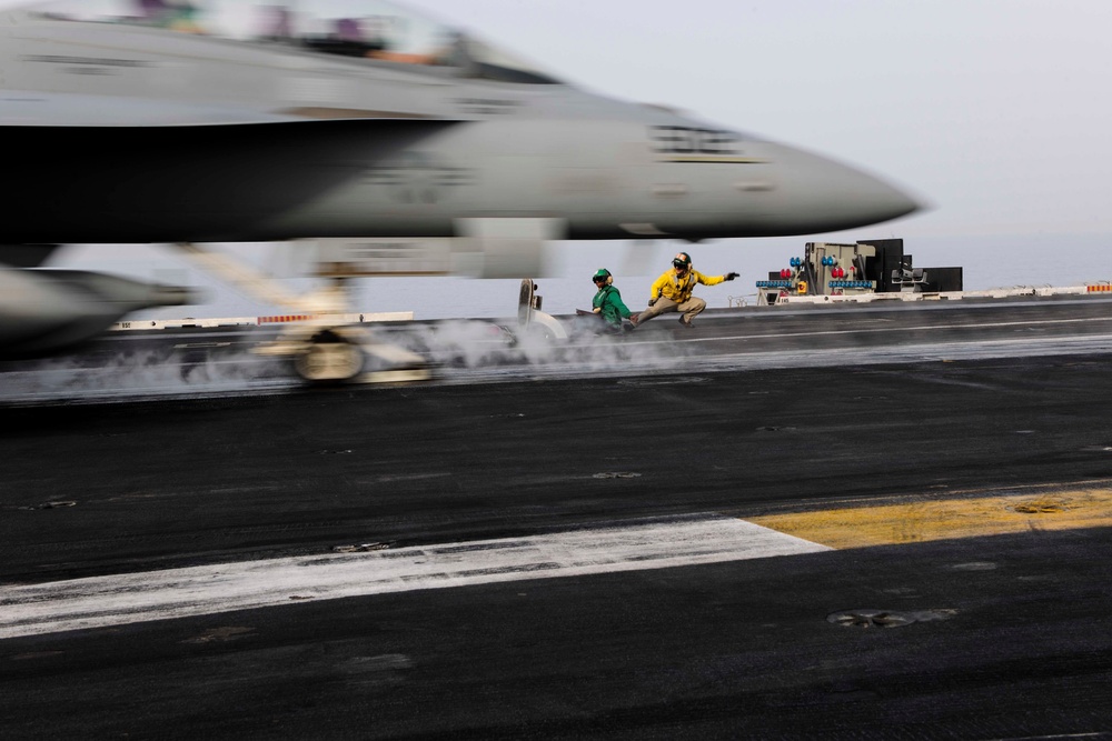 USS Theodore Roosevelt flight deck activity