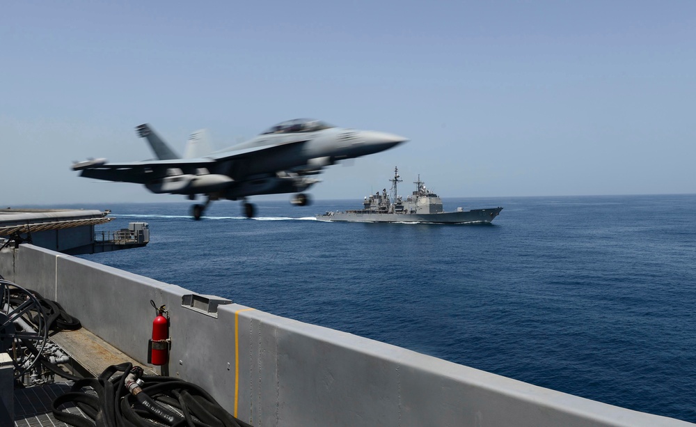 USS Theodore Roosevelt flight deck activity