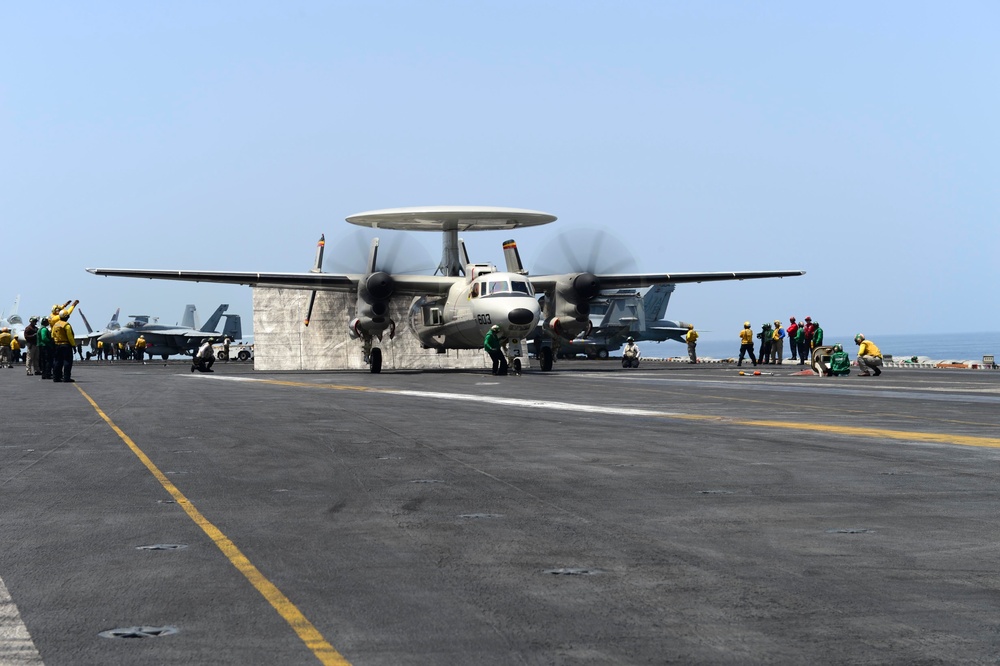 USS Theodore Roosevelt flight deck activity