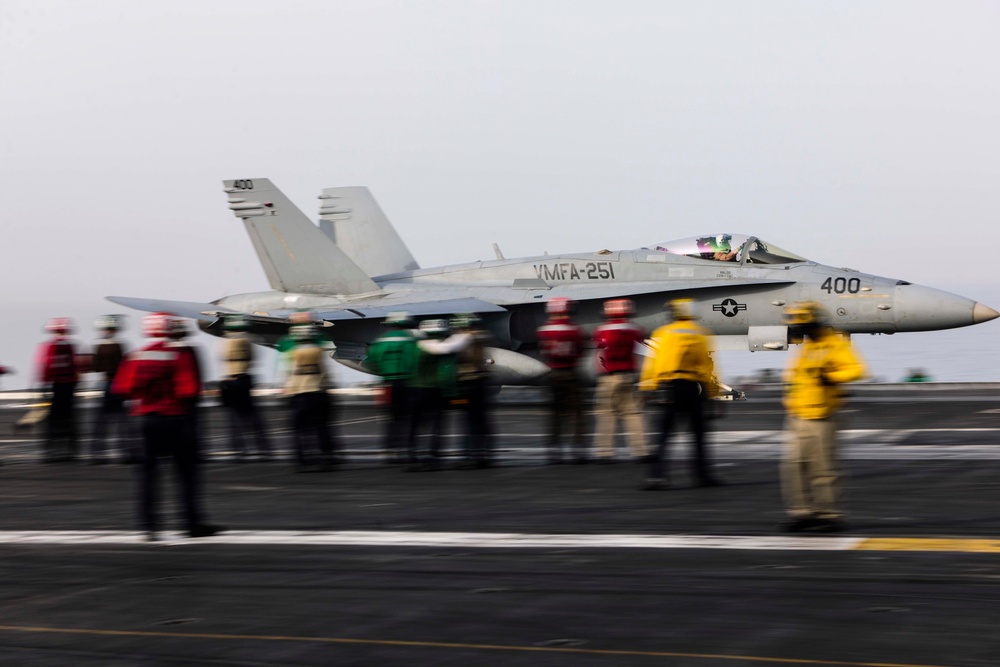 USS Theodore Roosevelt flight deck activity