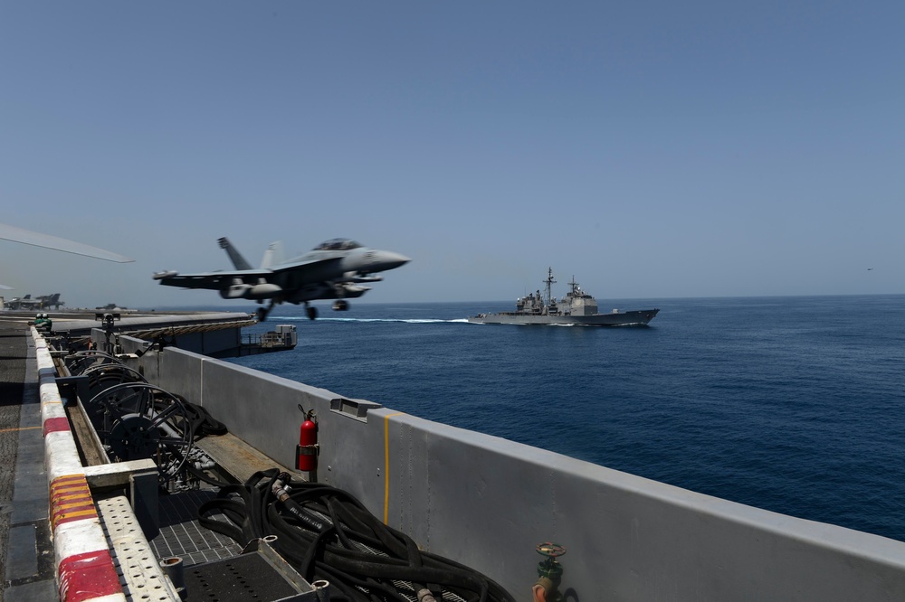 USS Theodore Roosevelt flight deck activity