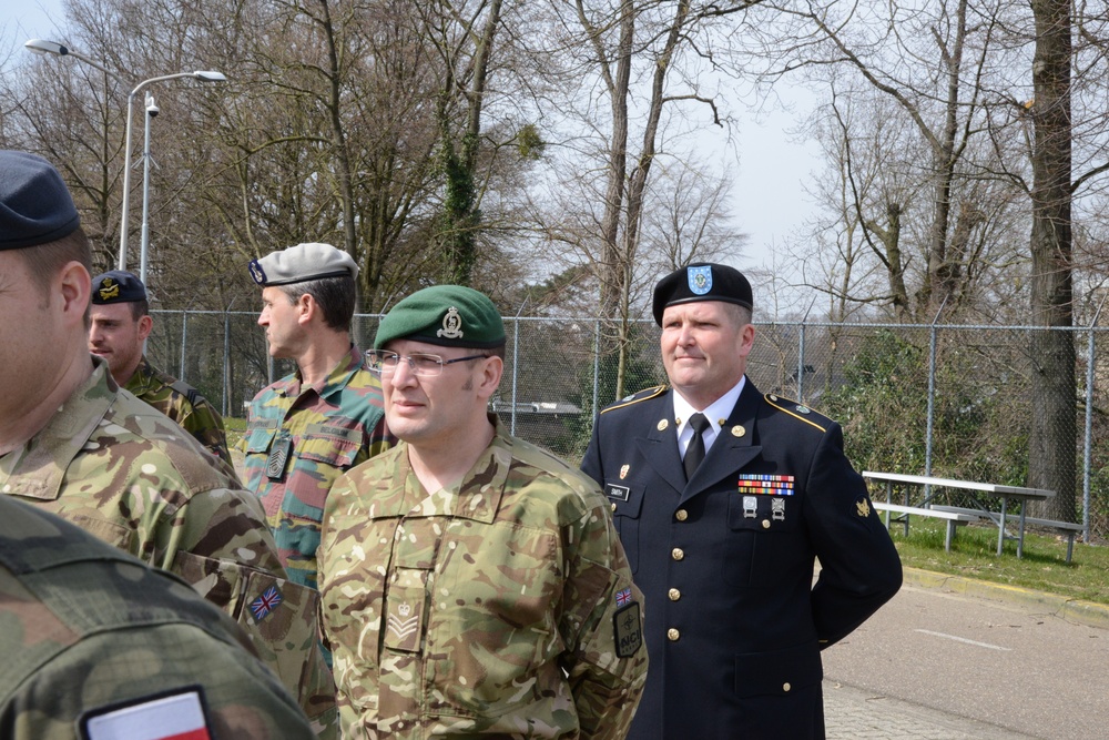 Spc. Joshua Smith's ceremony for NATO Meritorious Service Medal (First junior enlisted Army soldier)