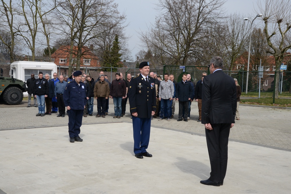 Spc. Joshua Smith's ceremony for NATO Meritorious Service Medal (First junior enlisted Army soldier)