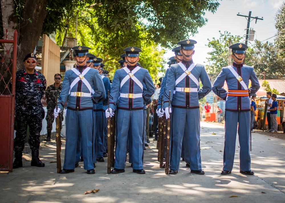 Philippine and US military members commemorate the 70th anniversary of the Liberation of Palawan