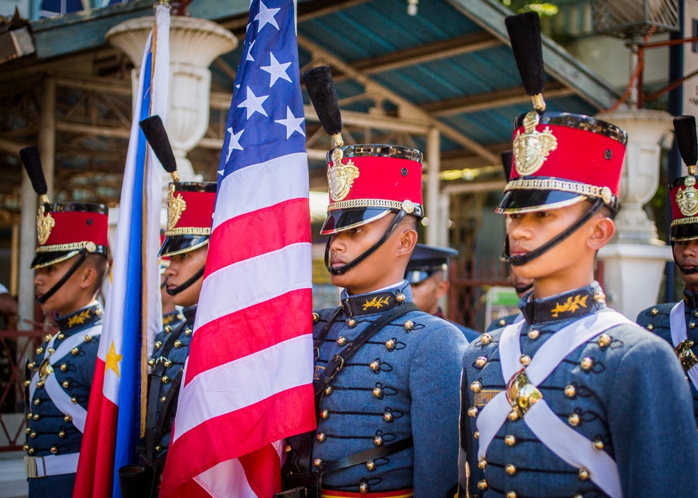 Philippine and US military members commemorate the 70th anniversary of the Liberation of Palawan