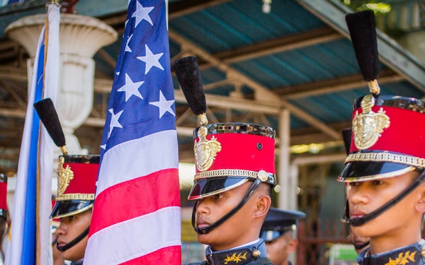 Philippine and US military members commemorate the 70th anniversary of the Liberation of Palawan