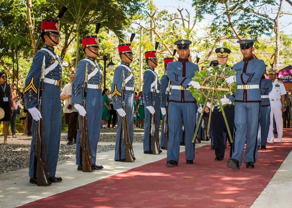 Philippine and US military members commemorate the 70th anniversary of the Liberation of Palawan