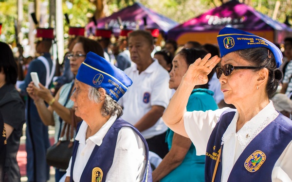 Philippine and US military members commemorate the 70th anniversary of the Liberation of Palawan