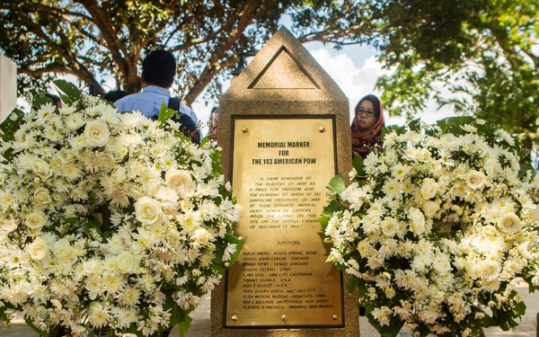 Philippine and US military members commemorate the 70th anniversary of the Liberation of Palawan