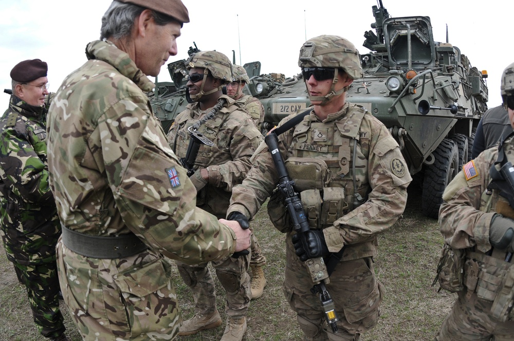 Distinguished guests visit troops during Exercise Wind Spring