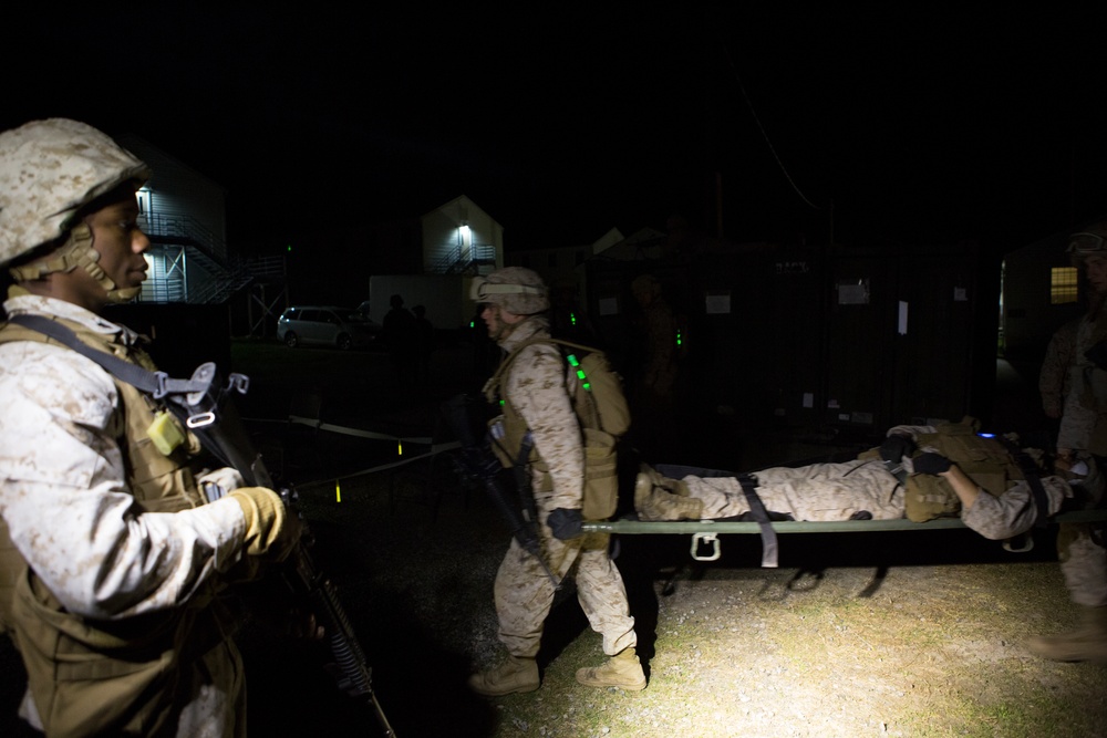 Marines, corpsmen train to save lives