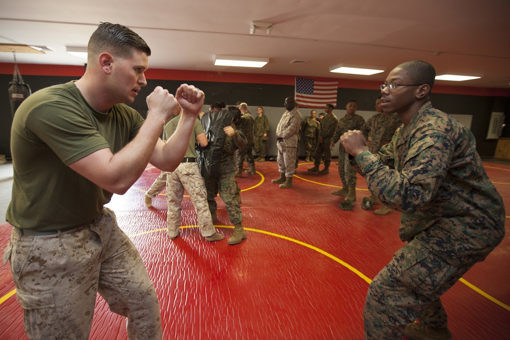 MCJROTC Cadets Receive MCMAP instruction