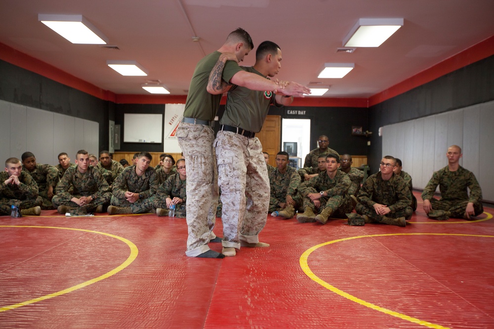 MCJROTC Cadets Receive MCMAP instruction