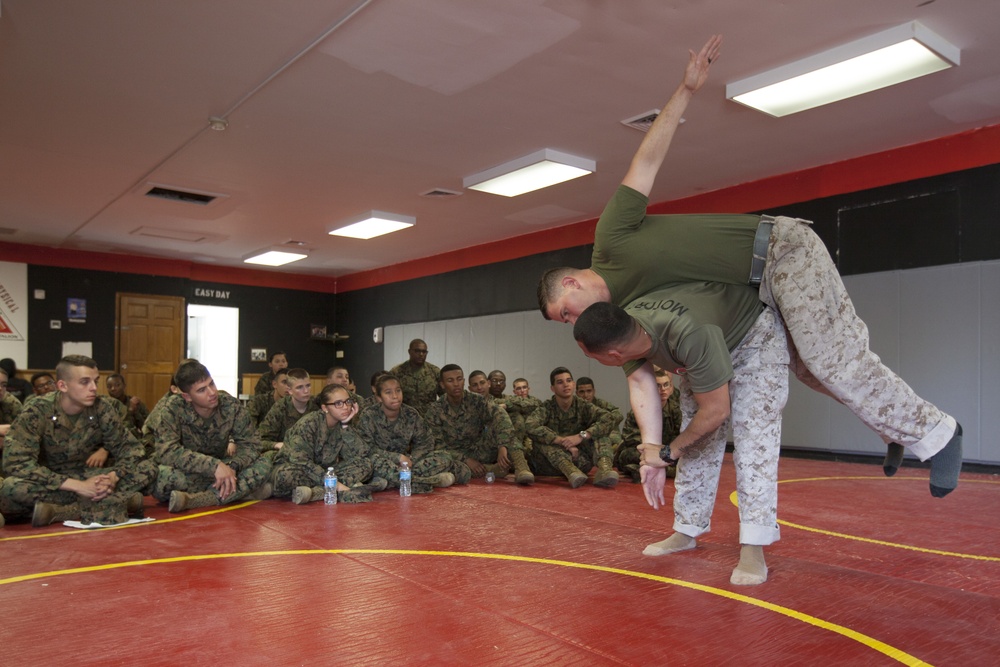 MCJROTC Cadets Receive MCMAP instruction