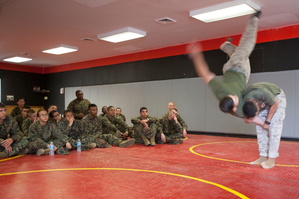 MCJROTC Cadets Receive MCMAP instruction