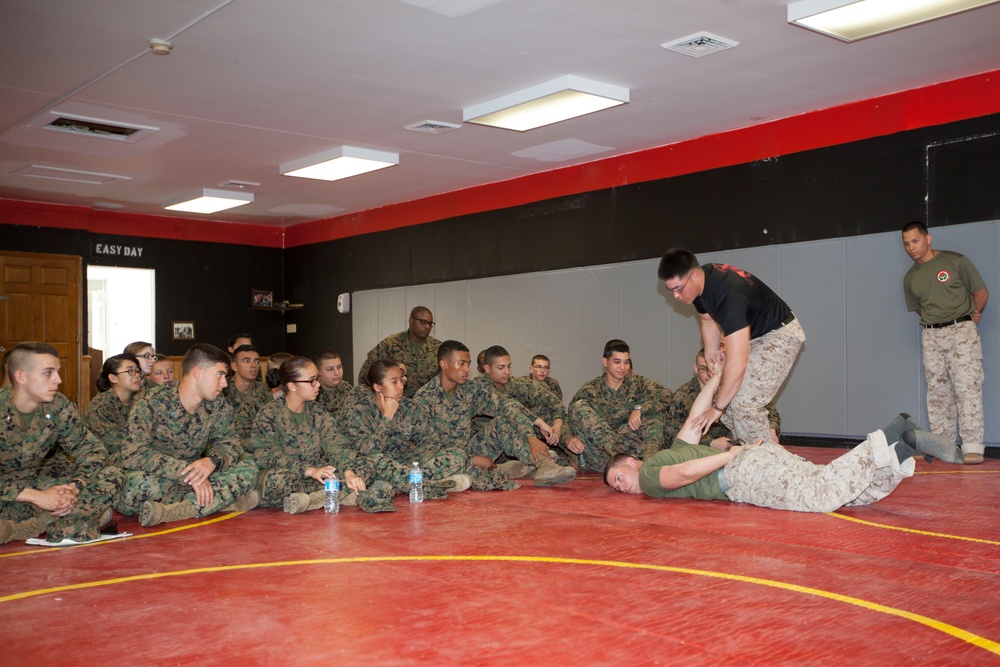 MCJROTC Cadets Receive MCMAP instruction