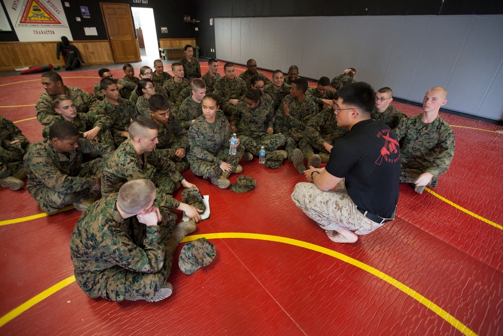 MCJROTC Cadets Receive MCMAP instruction