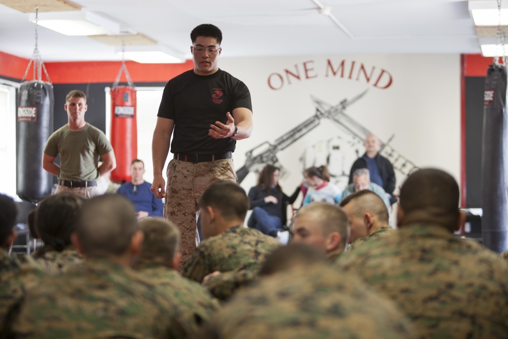 MCJROTC Cadets Receive MCMAP instruction