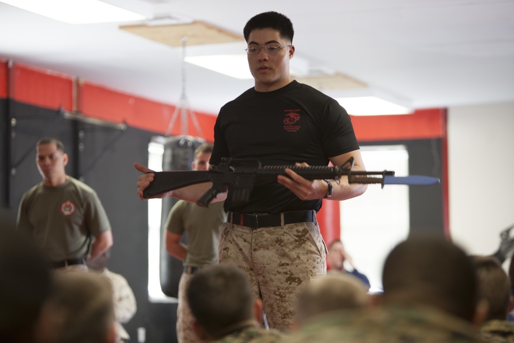 MCJROTC Cadets Receive MCMAP instruction