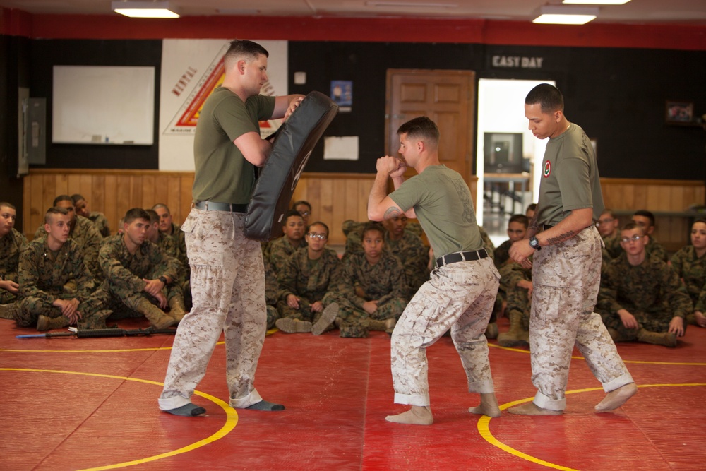 MCJROTC Cadets Receive MCMAP instruction