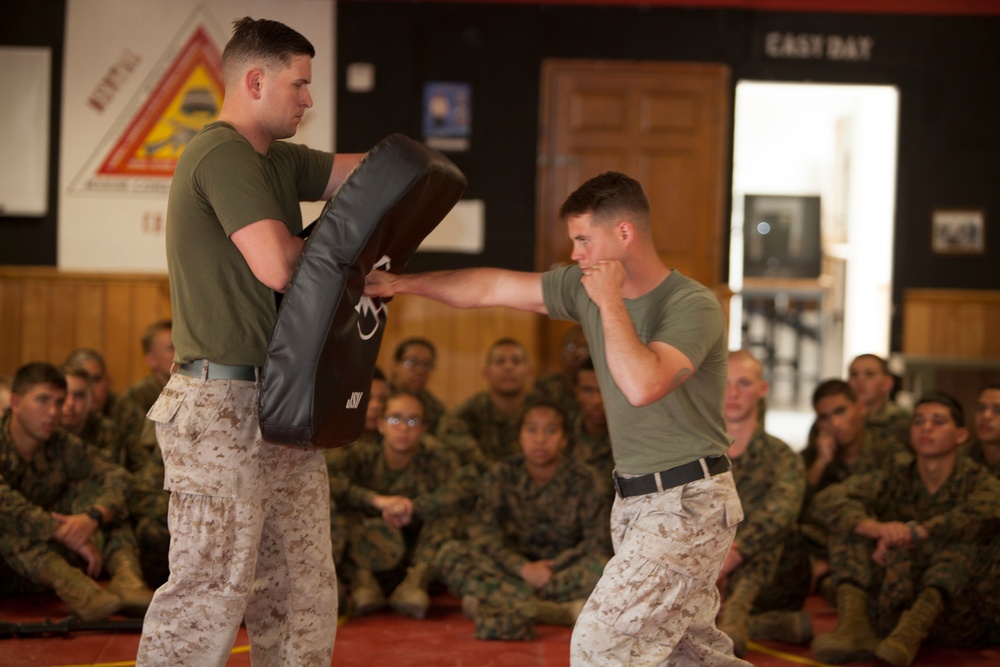 MCJROTC Cadets Receive MCMAP instruction