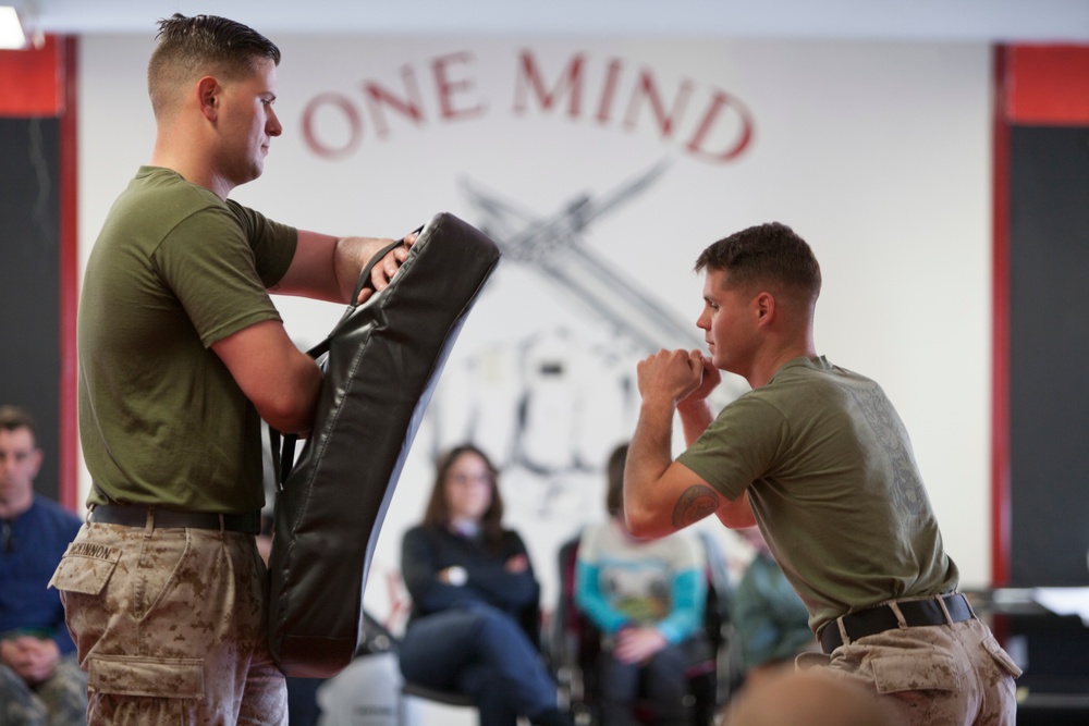 MCJROTC Cadets Receive MCMAP instruction