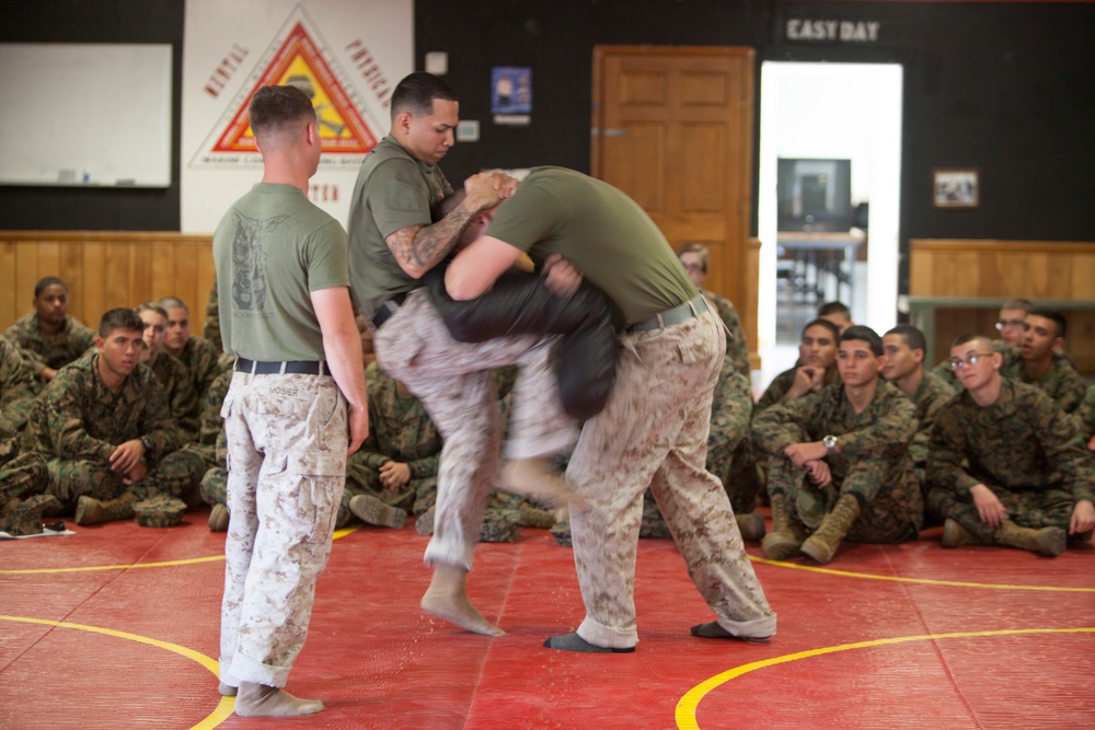 MCJROTC Cadets Receive MCMAP instruction