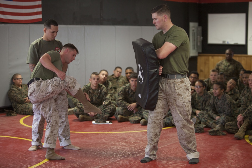 MCJROTC Cadets Receive MCMAP instruction