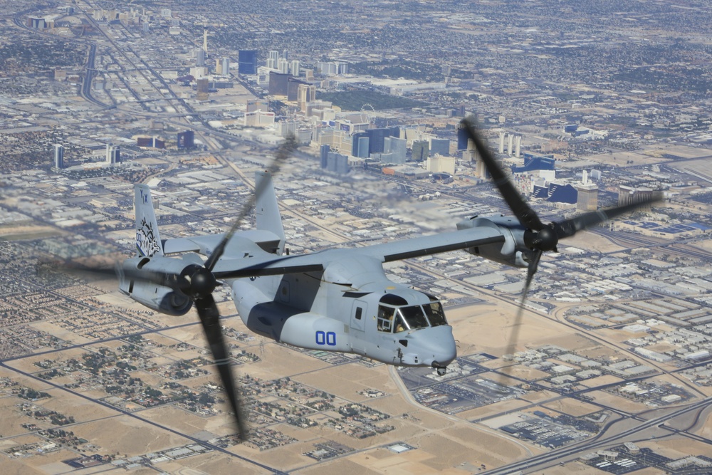 US Marine Osprey over Las Vegas