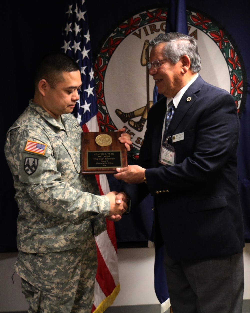 Va. Guard Officer honored by Selective Service
