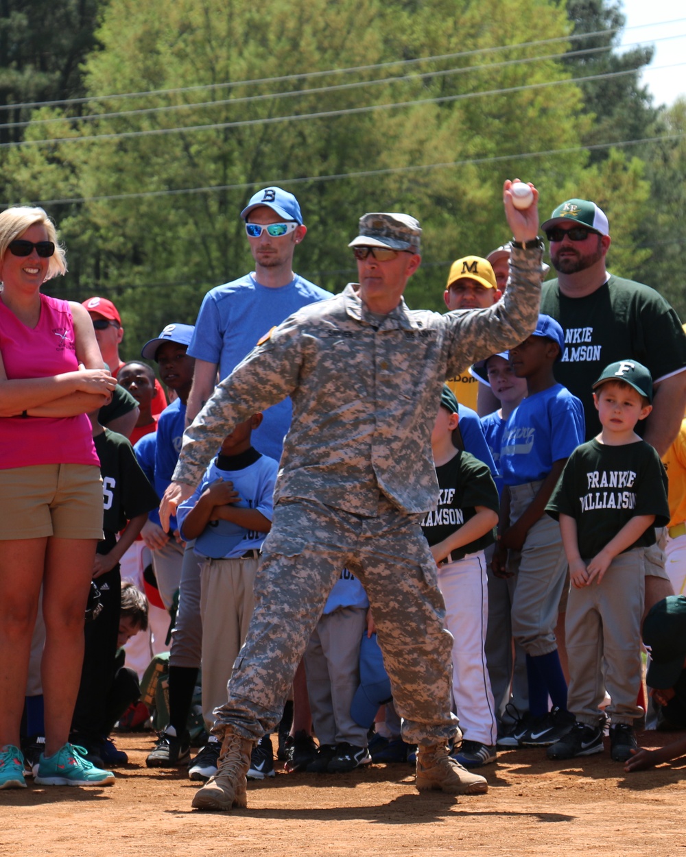 Va. Guard honored at Blackstone’s youth baseball opening day