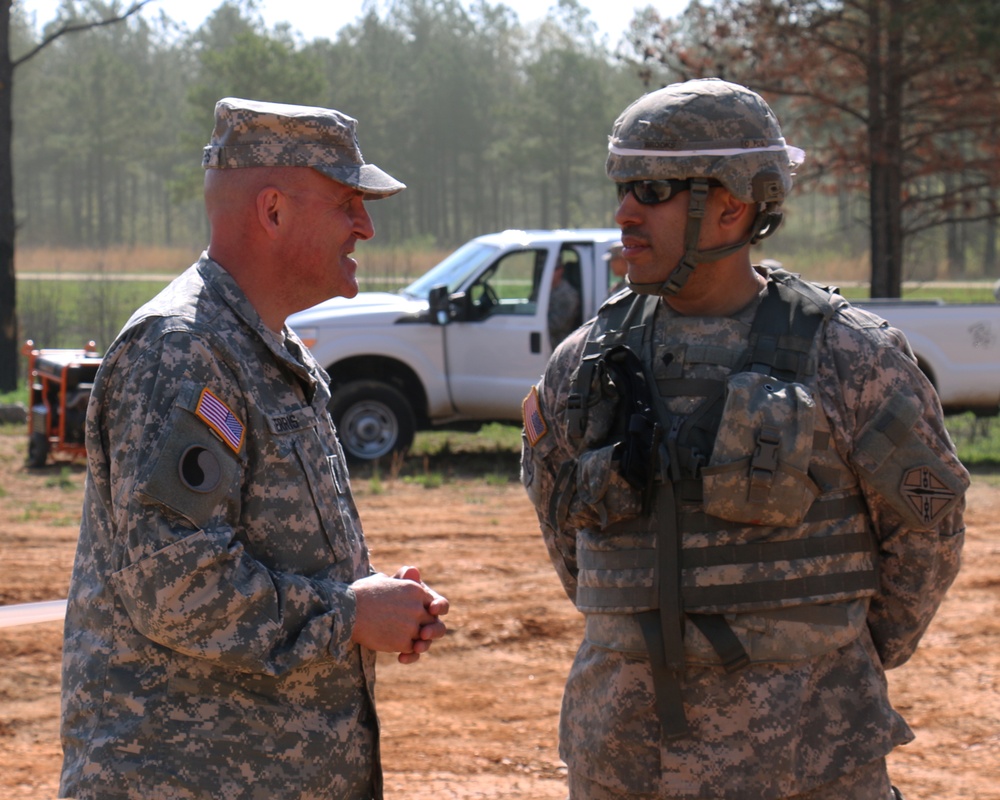 AG and SEL visit 237th EN Company during demolitions training