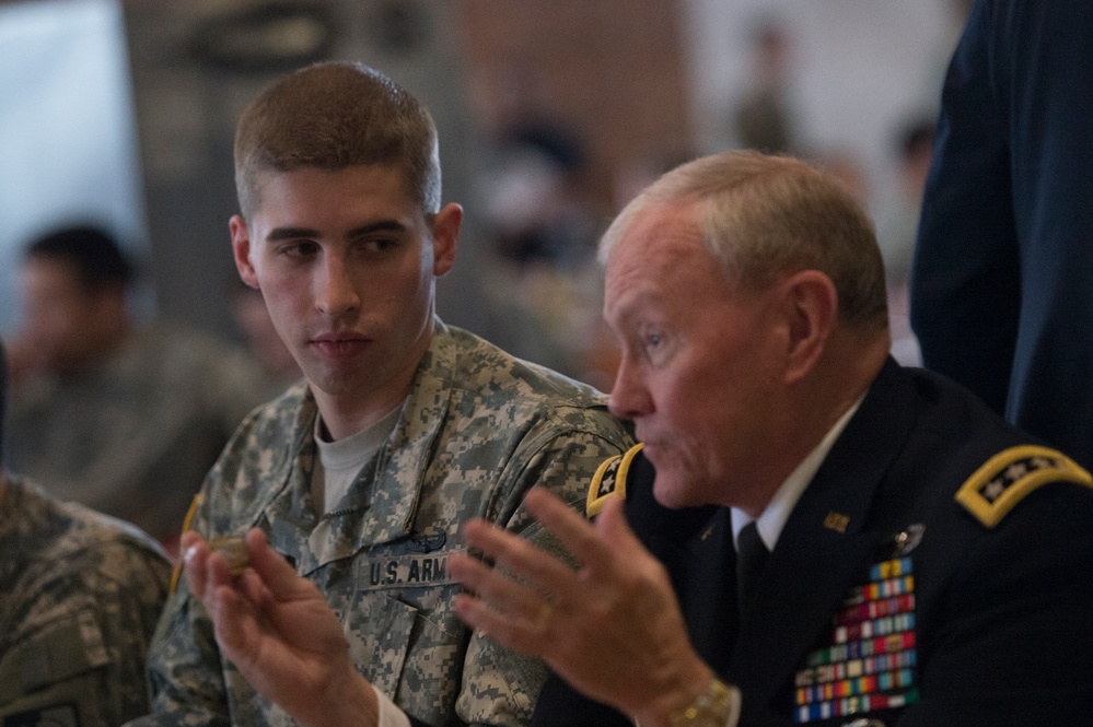 Gen. Dempsey visits West Point, Harvard