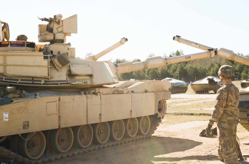 2nd Battalion, 7th Infantry Regiment conduct vehicle maintenance at Camp Konotop, Poland.