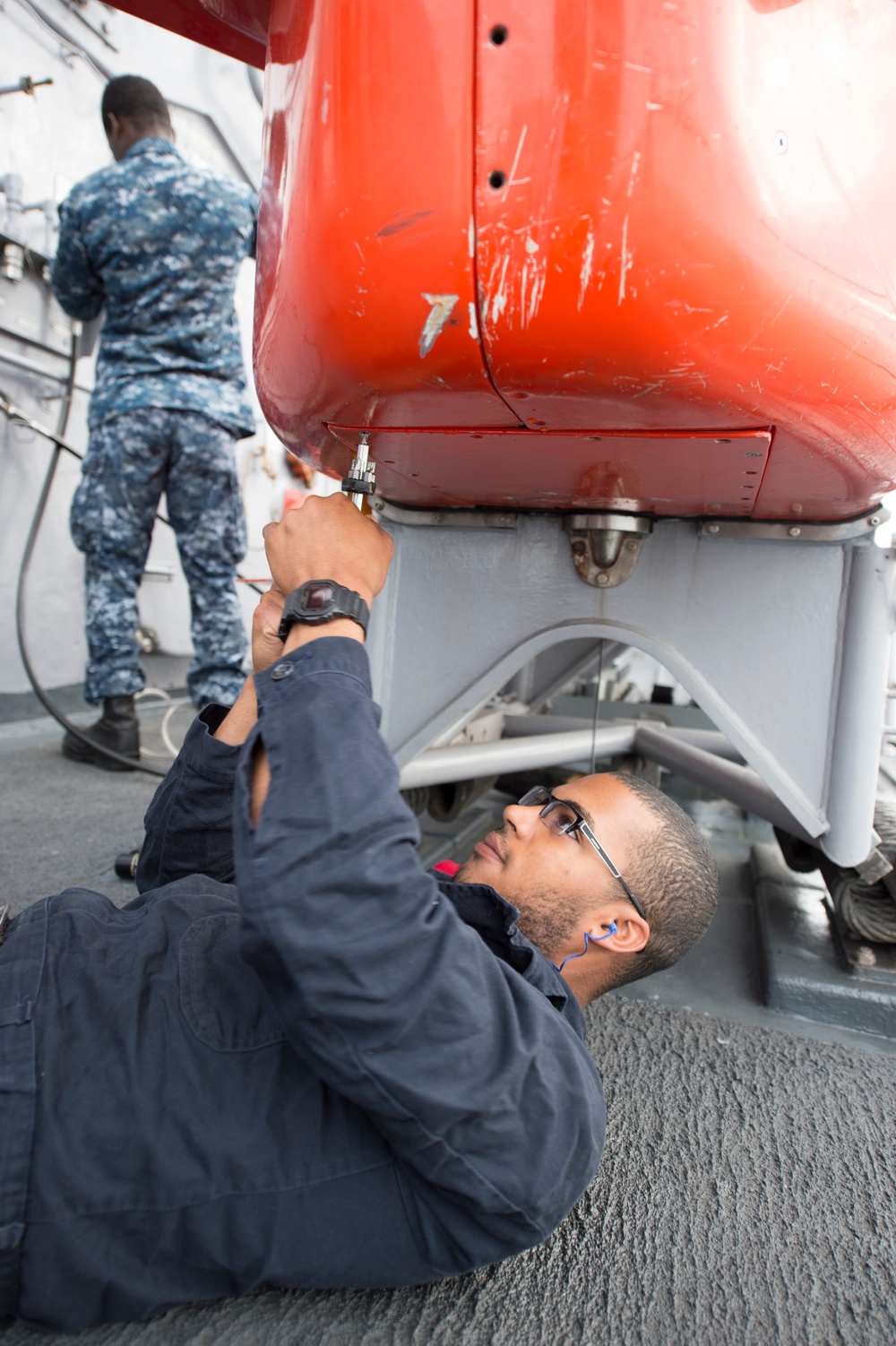 USS Champion minesweeping exercises