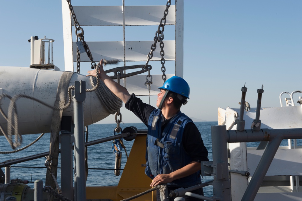 USS Champion minesweeping exercises