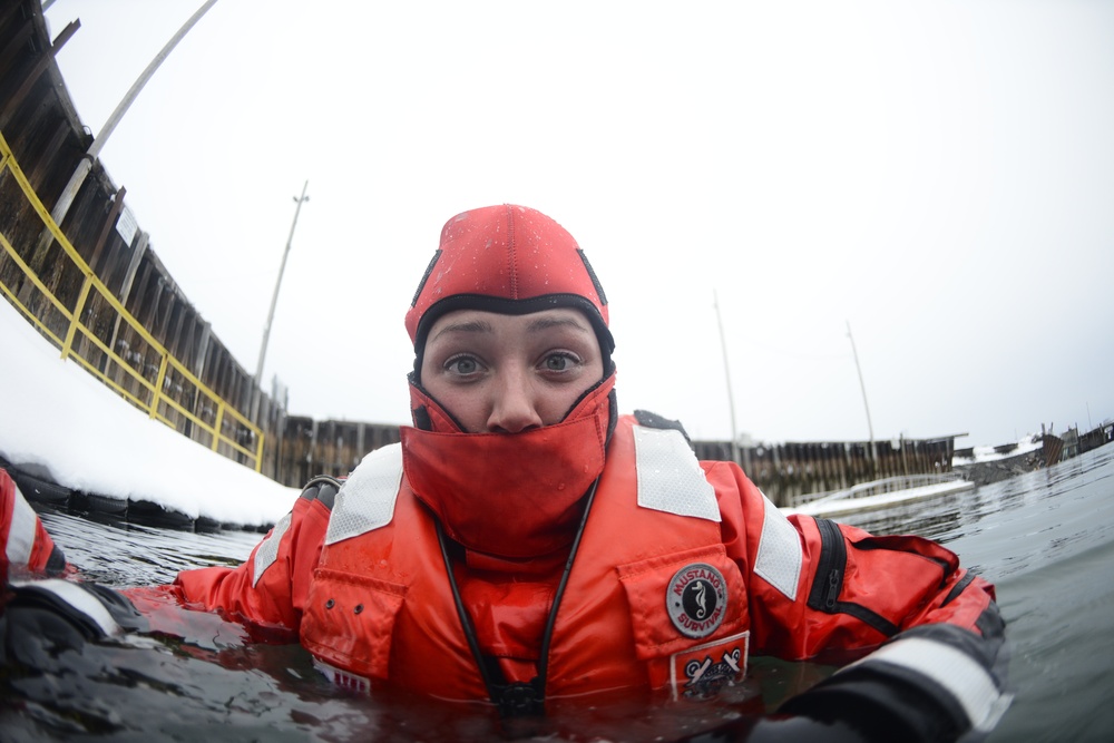 Coast Guard trains for cold water survival