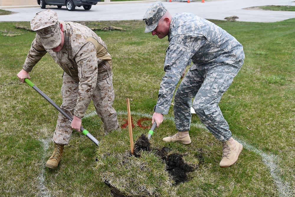 Local service members plant trees for Earth Day