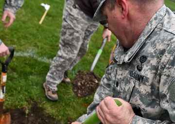 Local service members plant trees for Earth Day