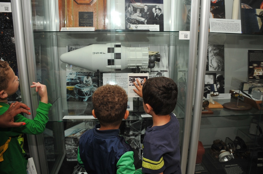 Child Development Center visits the LAAFB History Office exhibits