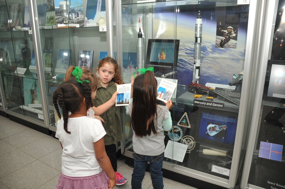 Child Development Center visits the LAAFB History Office exhibits