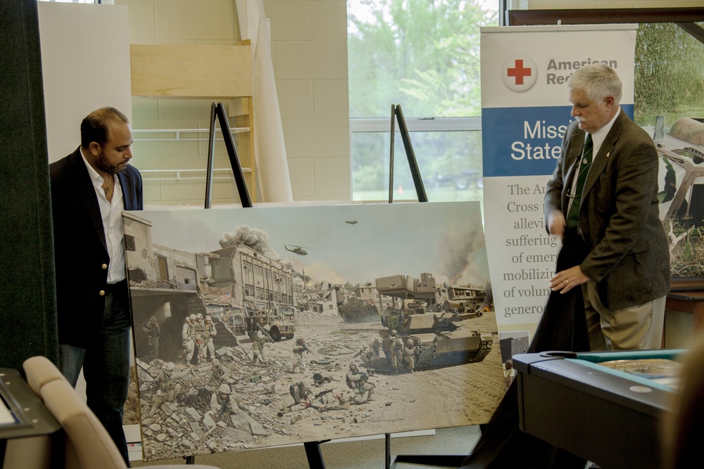 Mr. Craig Bone, at the WWBn-E barracks art therapy