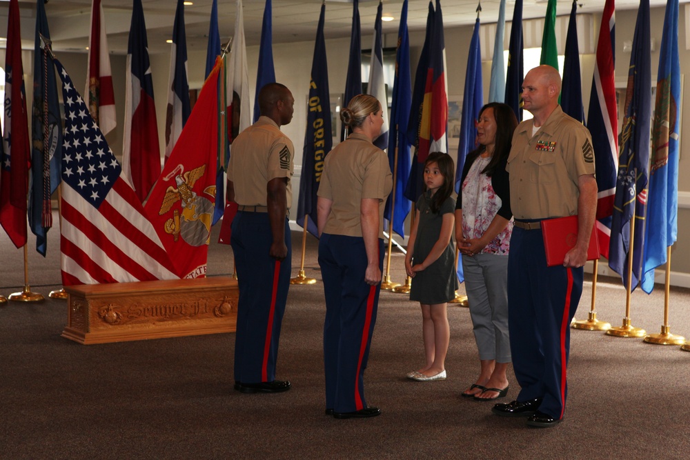 Retirement Ceremony of Gunnery Sgt. Robert L. Bingaman